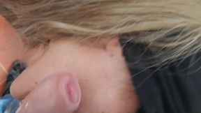 Blonde MILF Blowjob with Cum Swallowing POV