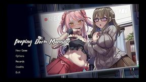 dorm manager [ hentai game ] ep.1 young couple having creampie sex in public !