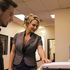 Nikki Sexx is sucking Dane&#039;s Cross big dick in the office