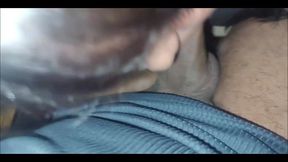 My Best Friend Swallows My Entire Cock on the Balcony and a Neighbor