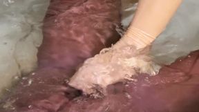 Crazy pornstars Black Angelica and Lucy Latex in incredible masturbation, foot fetish porn scene