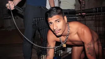 Apollo Fates Caged and Bareback Ass Fucked in Frat Hazing by Ty Santana and Johnny Moon