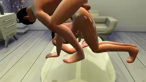 Voluptuous Anime Vixens Indulge in Steamy Lesbian Tryst on Couch