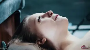 Amateur teen girl gives a close-up sloppy blowjob and swallows cum