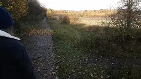 MATURE BABE gets a tasty treat while enjoying outdoor sex