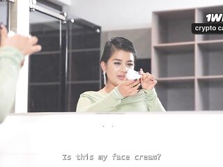 The football captain sneaks into my room to screw my snatch with his large ebony ramrod until my throat is leaking with cum!