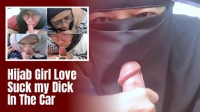 Cheating Hijabi Wife Sucks cock in the car