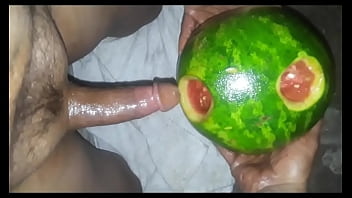 Watermelon being used for masturbation!