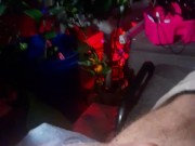 post cum penis torture teasing on slippery sensitive cock and balls