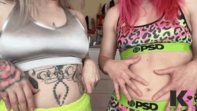 Double Belly Button Tease Fit V Curvy Comparison & Fingering!