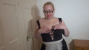 sexy french maid in holdups