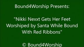 Nikki Nexxt Gets Foot Worship From Santa Claus - HD