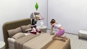 duas amigas se pegam apos guerra de travesseiro