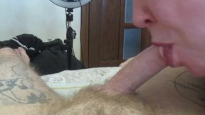 Stepmother in law sucks cock swallowing it up to the balls from which I intensively cum