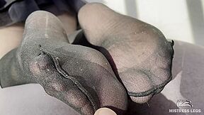 Knocking The Dust Out Of Black Vintage Pantyhose
