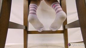 Crew Socks Under Chair Foot Play - Kylie Jacobsx - MP4 1080p HD