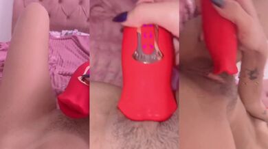Tattooed Brazilian beauty gets stuffed raw with a thick dildo while moaning