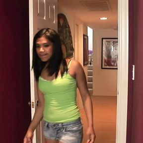 Young Emy Reyes a Latina slut with brunette hair gets her