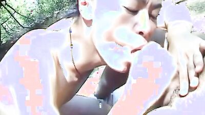 Thai stud licks and fucks ass in the forest after a wild blowjob