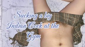 A guy blown his Indian Desi friend Nabil with huge cock at the gym and swallowed his cum and every drop of it