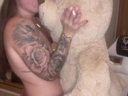 Smoking Naked💨 HOT BLOWJOB To My Teddy Bear🔥