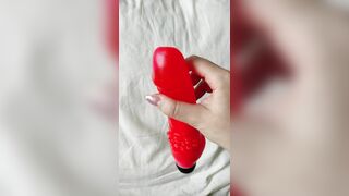 Russian beauty shows off her toy