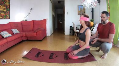 Sensory yoga teacher fills my pussy while I ride her perfect mom bod
