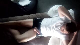 Watch as a hunky daddy strokes and strokes his cock on webcam with a cumshot to match