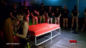 Punk Mohawk Babe Sucks Multiple Cocks Gangbang