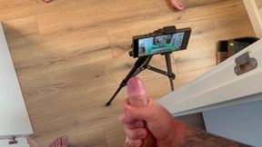 Lucky Guy Masturbates While His Girlfriend Shoots Porn Videos!!