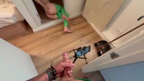 Lucky Guy Masturbates While His Girlfriend Shoots Porn Videos!!