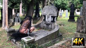 Cemetery Play — Pierced Goddess Outdoor Tease & Raw Exhibition (4K)