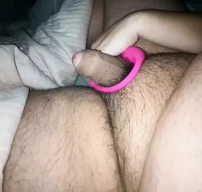 Step mom caught with lush vibrator on step son dicl while she gave him a handjob