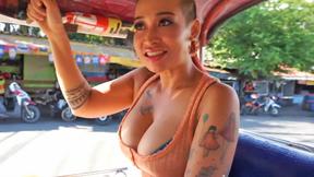 ”Big boobs Thai MILF amateur picked up for rough ass fucking & more”