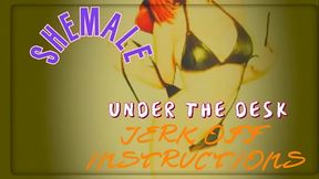 The Hot Sexy Shemale JOI under the Desk