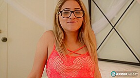 Nerdy Mila Lounges In Bed And Makes Herself Cum