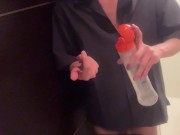 ローション使って手コキオナニー♡壁にぶっかけ射精有り ※カメラの調子少し悪いけど許して🙏