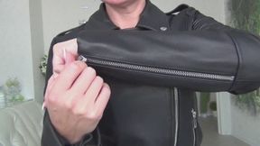 I zip and unzip my favorite leather jacket d