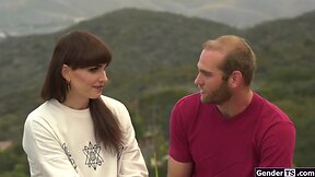 Transsexual bride natalie mars anal rides husband