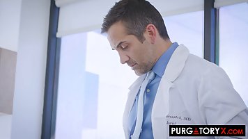 Horny dentist fucks young redhead girl