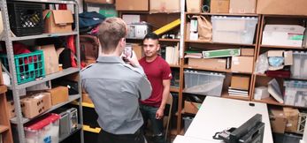Blindfolded Twink Thief Gets Fucked Hard by Police