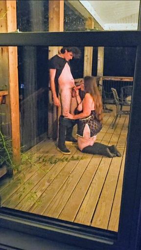 Husband Watches Annie Cheating on Front Porch From His Bed