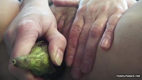 MILF Corella Fucks Pussy with Eggplant