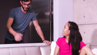 Aria Sky and Step-Brother have Sex