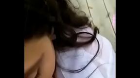 Latina Ginger Paris sucks dick in public park POV
