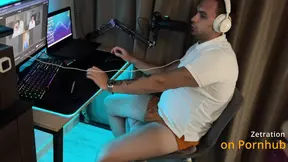 POV: She Couldn’t Me While I Was Streaming – Got Her Throat Fucked Under the Desk