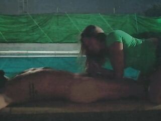 Oral in the pool. Full clip in my Manyvids.