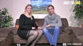 AMATEUR EURO - BBW Horny Blonde First Time HardSex On Camera