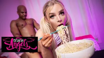 Angellica Good turns her mukbang into a BBC feast with Papi Santiago