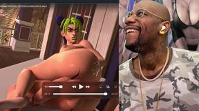 Transgender Joylne Getting Ass Fucked and Cum Covered by Transgender Juri, Transgender Juno Jerking off and Cumming in Zero-g